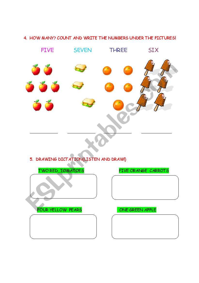 English test for young learners(worksheet 3)