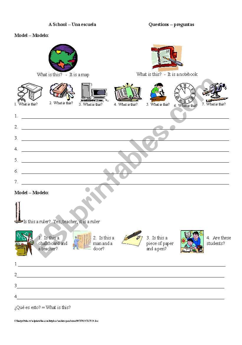 The classroom 1 worksheet