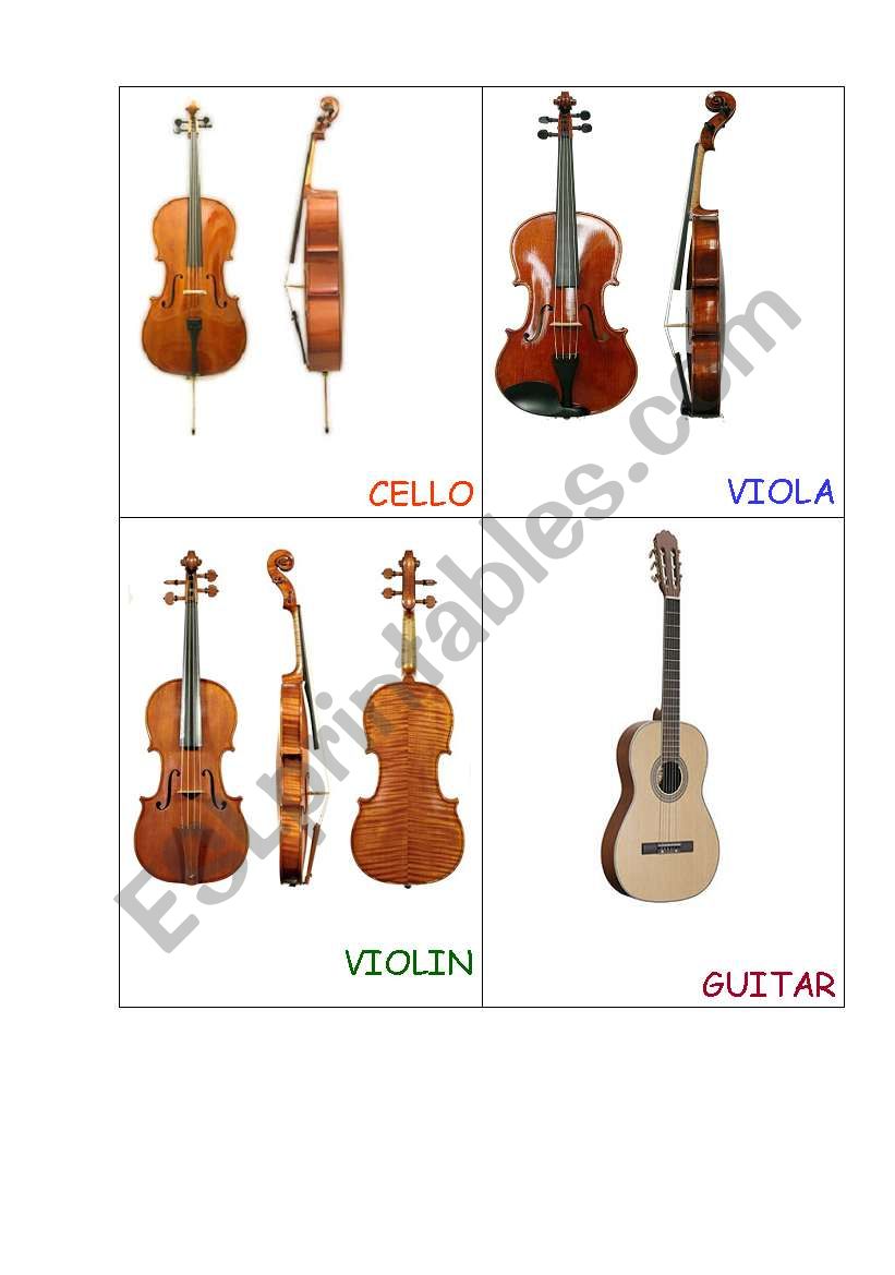 String Musical Instruments worksheet