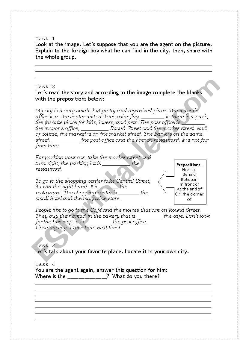 prepositions worksheet