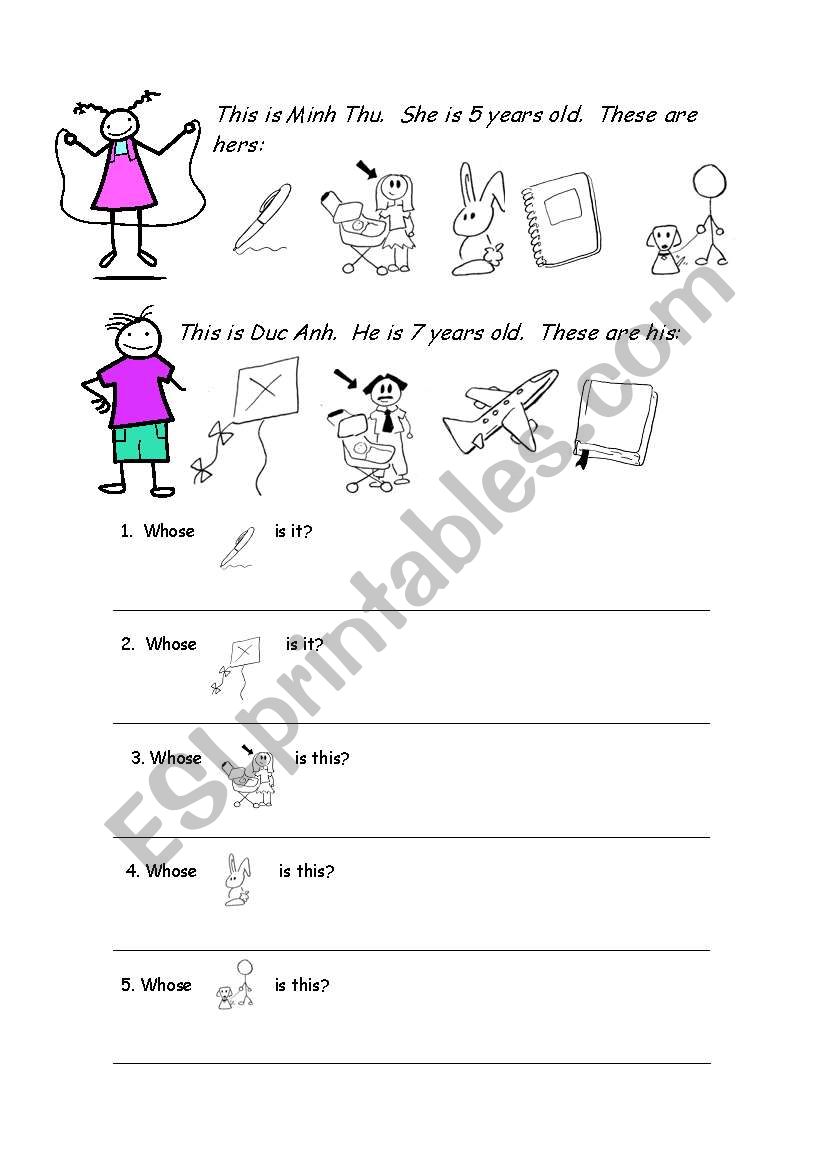 Whos is it? worksheet