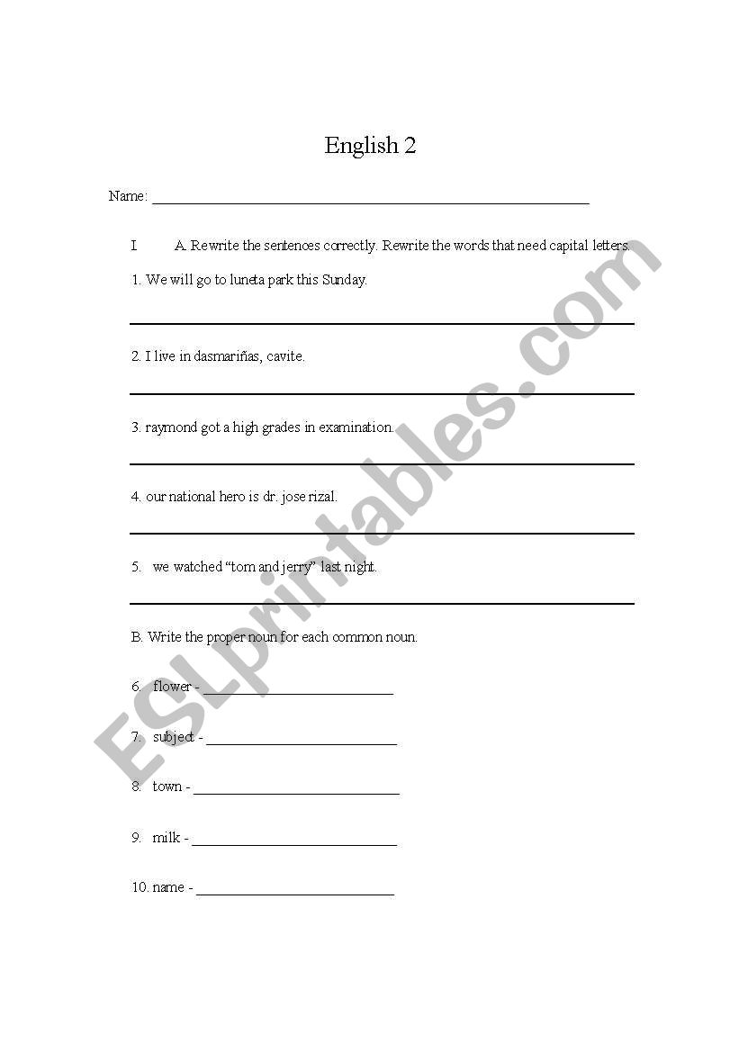 quizzes worksheet