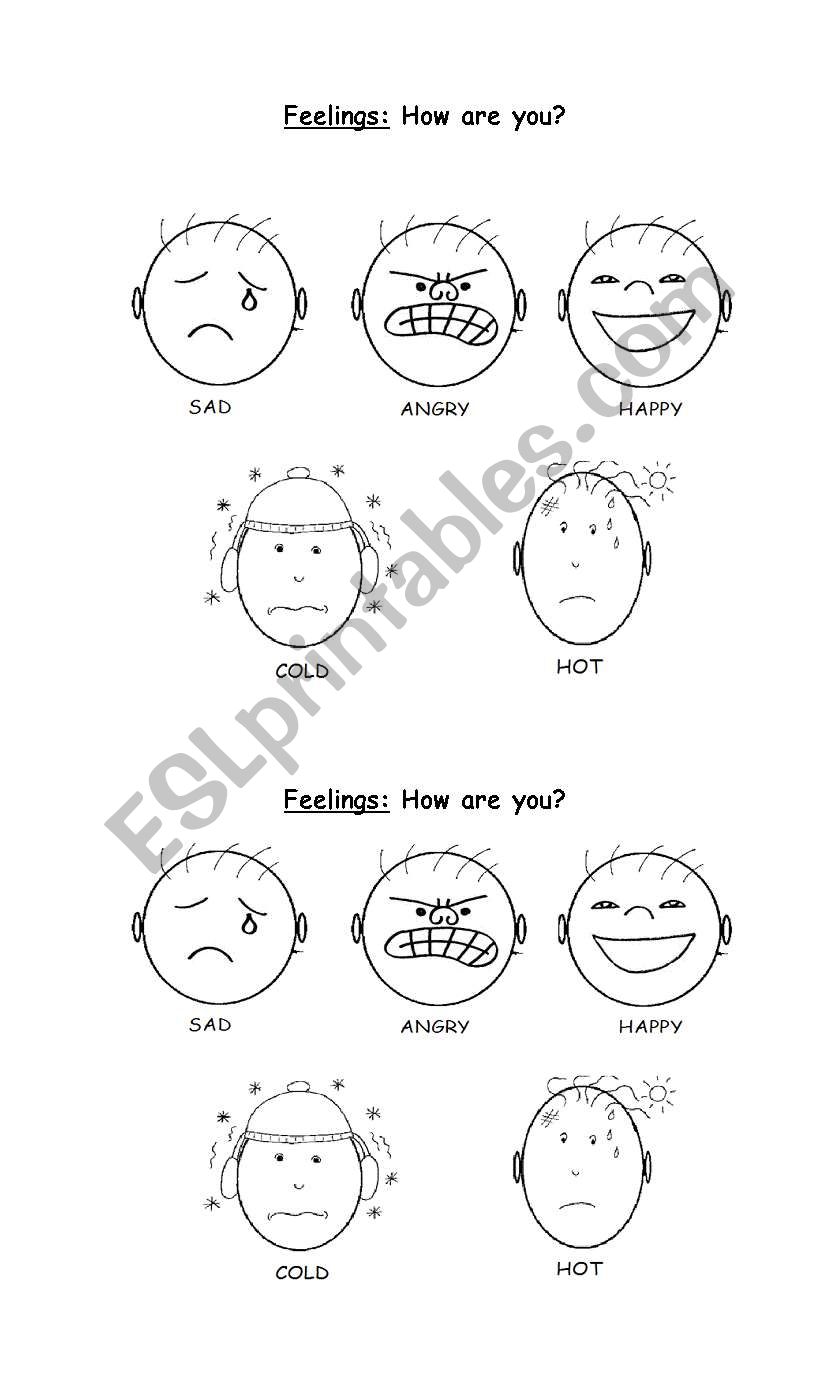 Feelings! How are you? worksheet