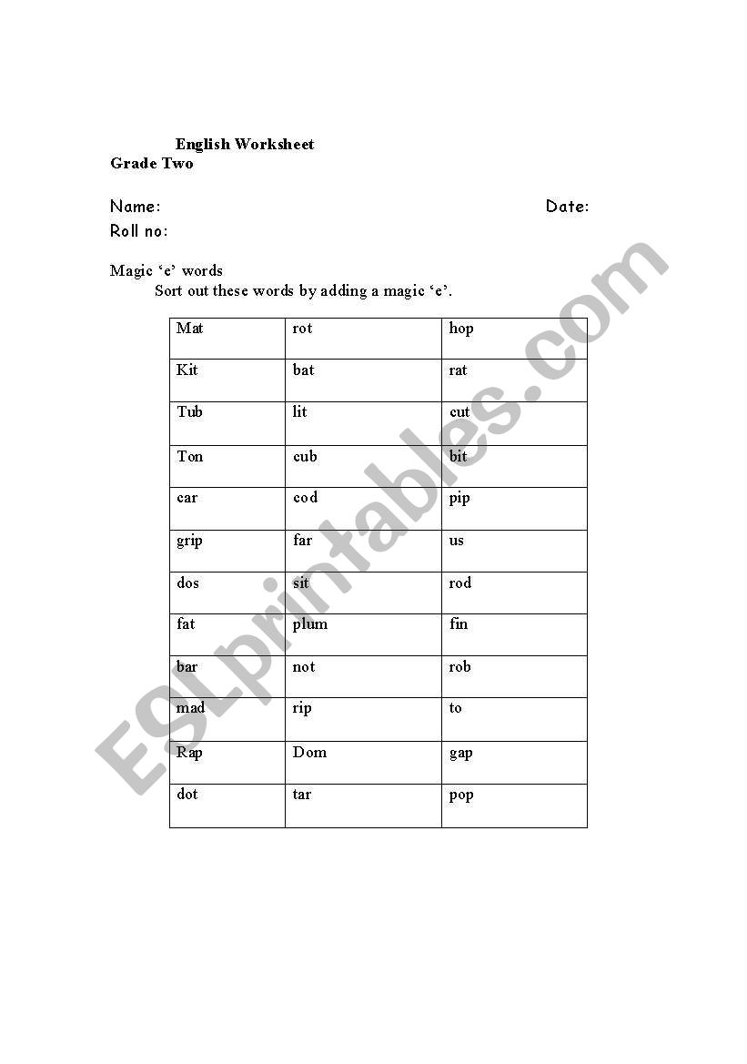 english-worksheets-magic-e