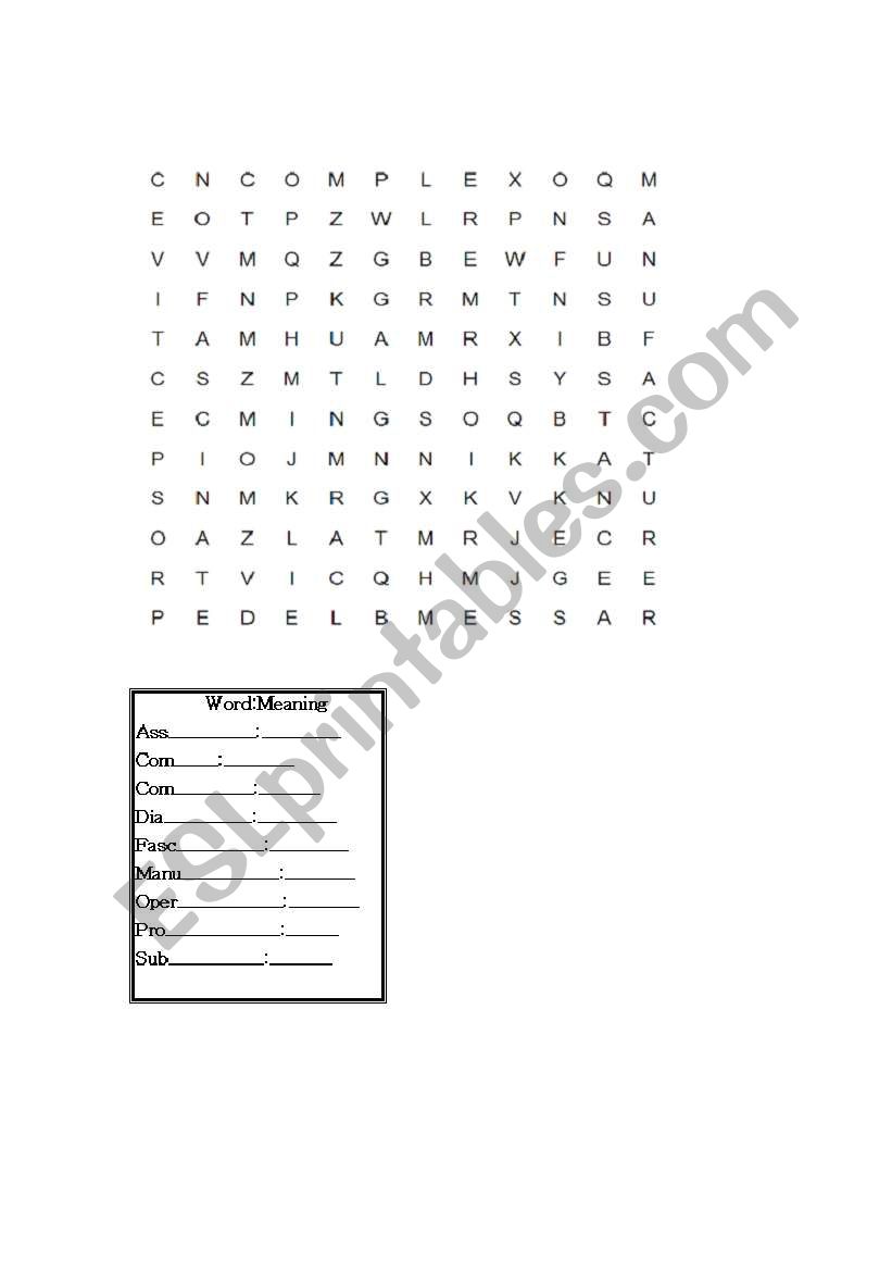 crosswords Puzzle worksheet