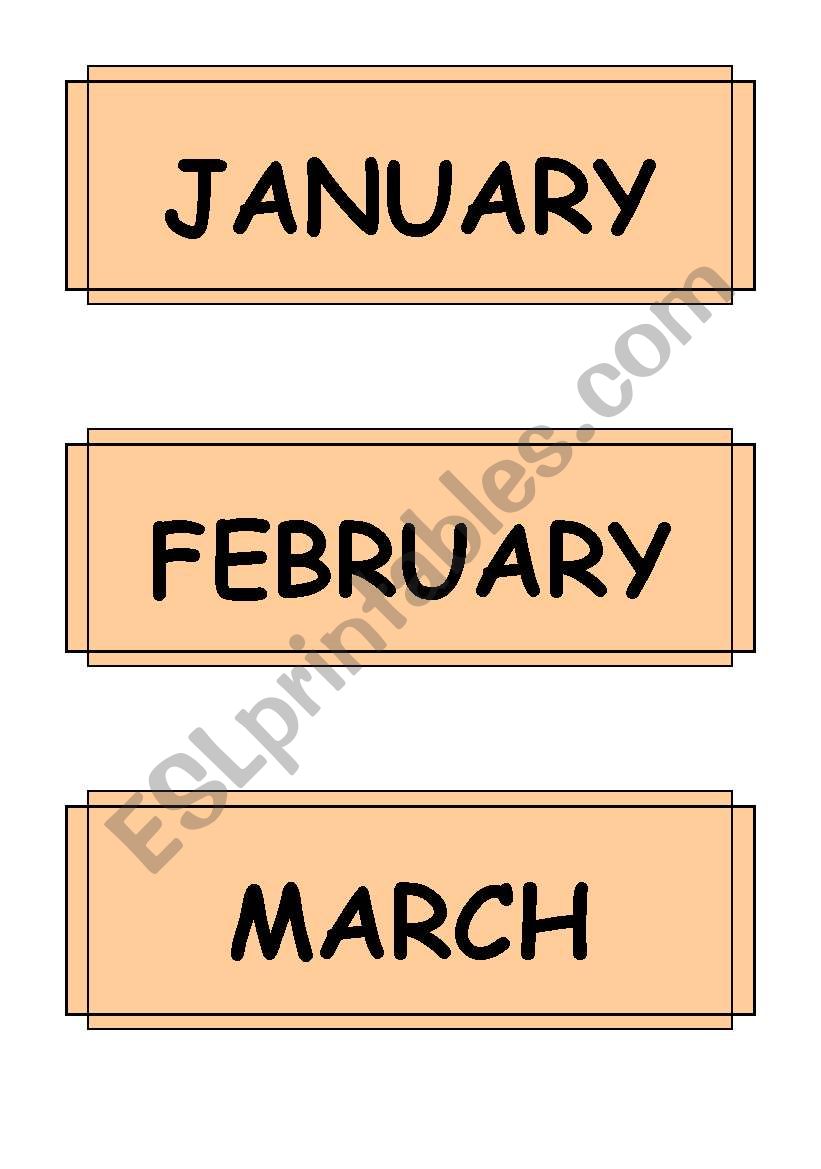 Months Of The Year - Flashcards