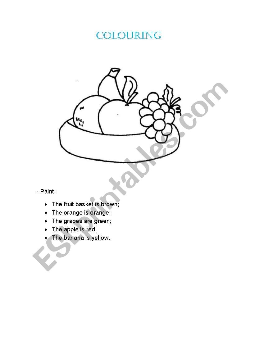 fruit basket worksheet