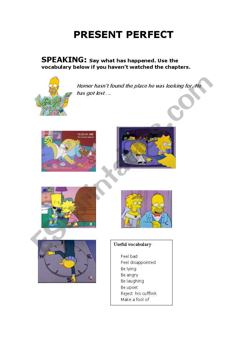 Present Perfect worksheet