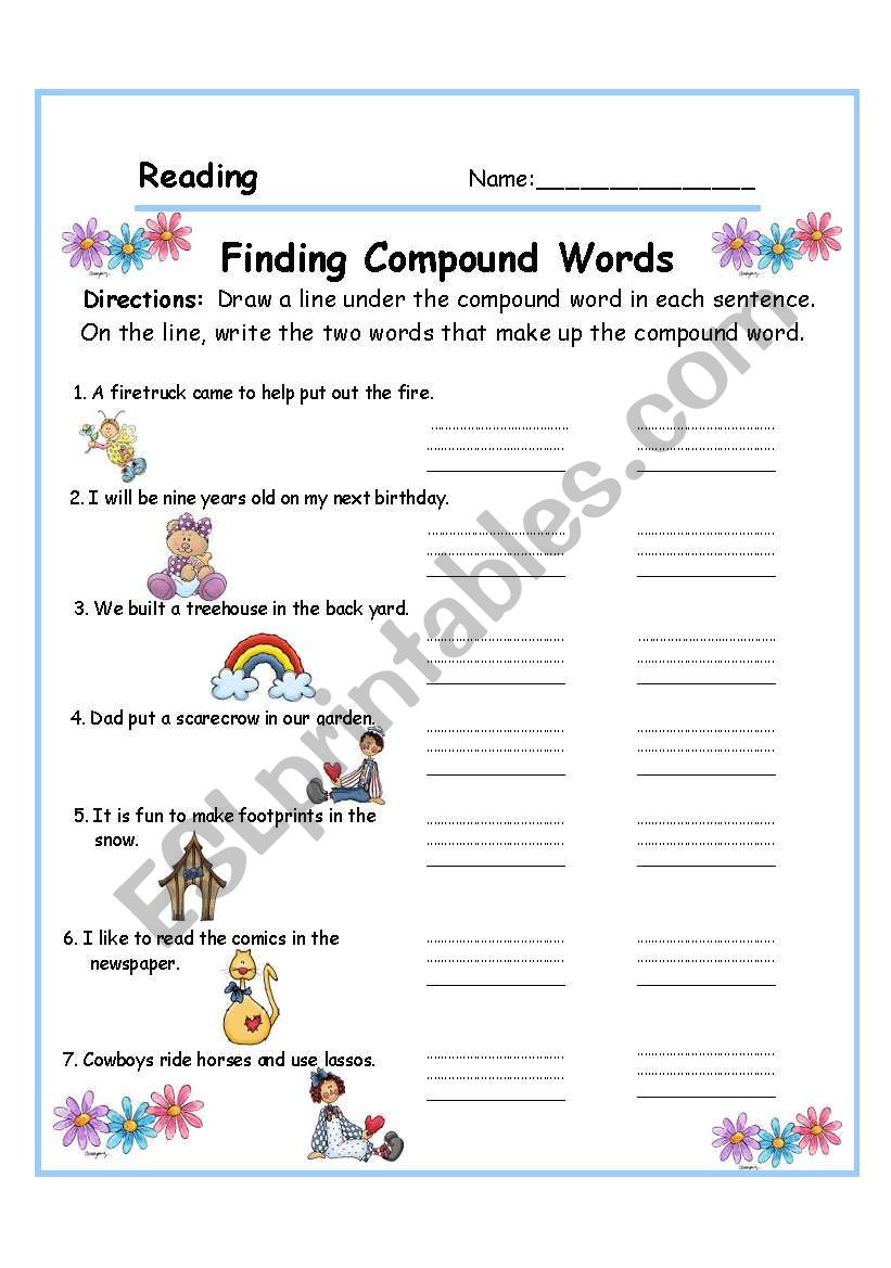 Vocabulary and sentences worksheets for grade 2