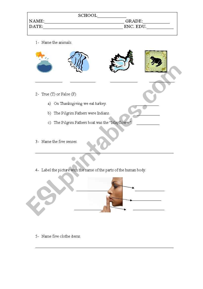 writen Test1 worksheet