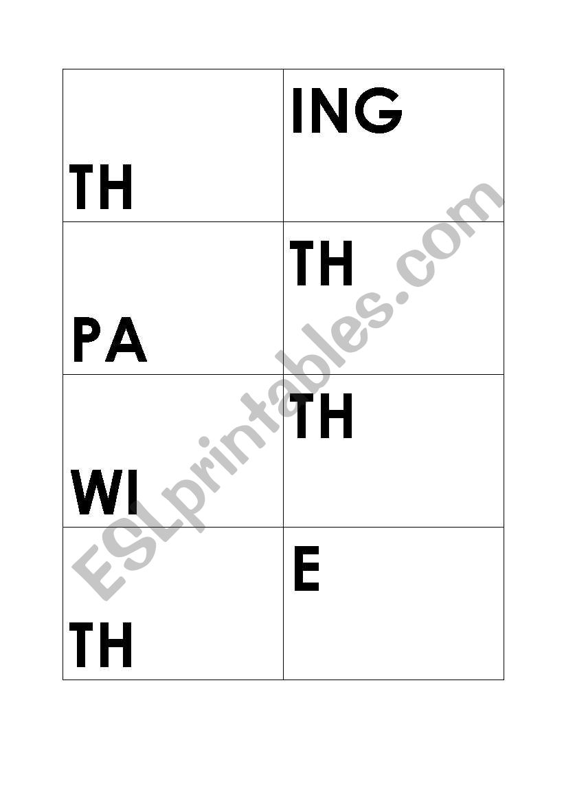 TH cut and paste worksheet