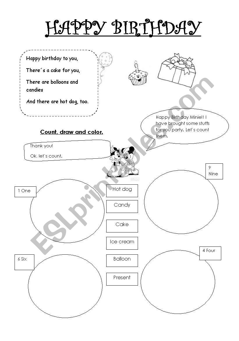 birthday worksheet