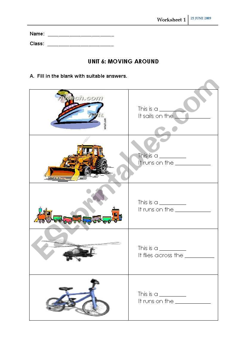 Transportations - moving around