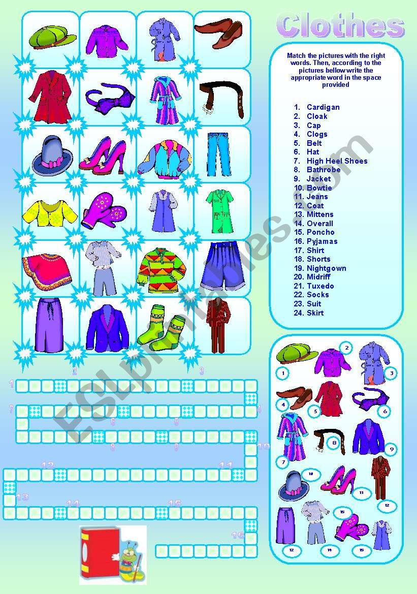 CLOTHES REVIEW. PART 1 - ESL worksheet by lomasbello