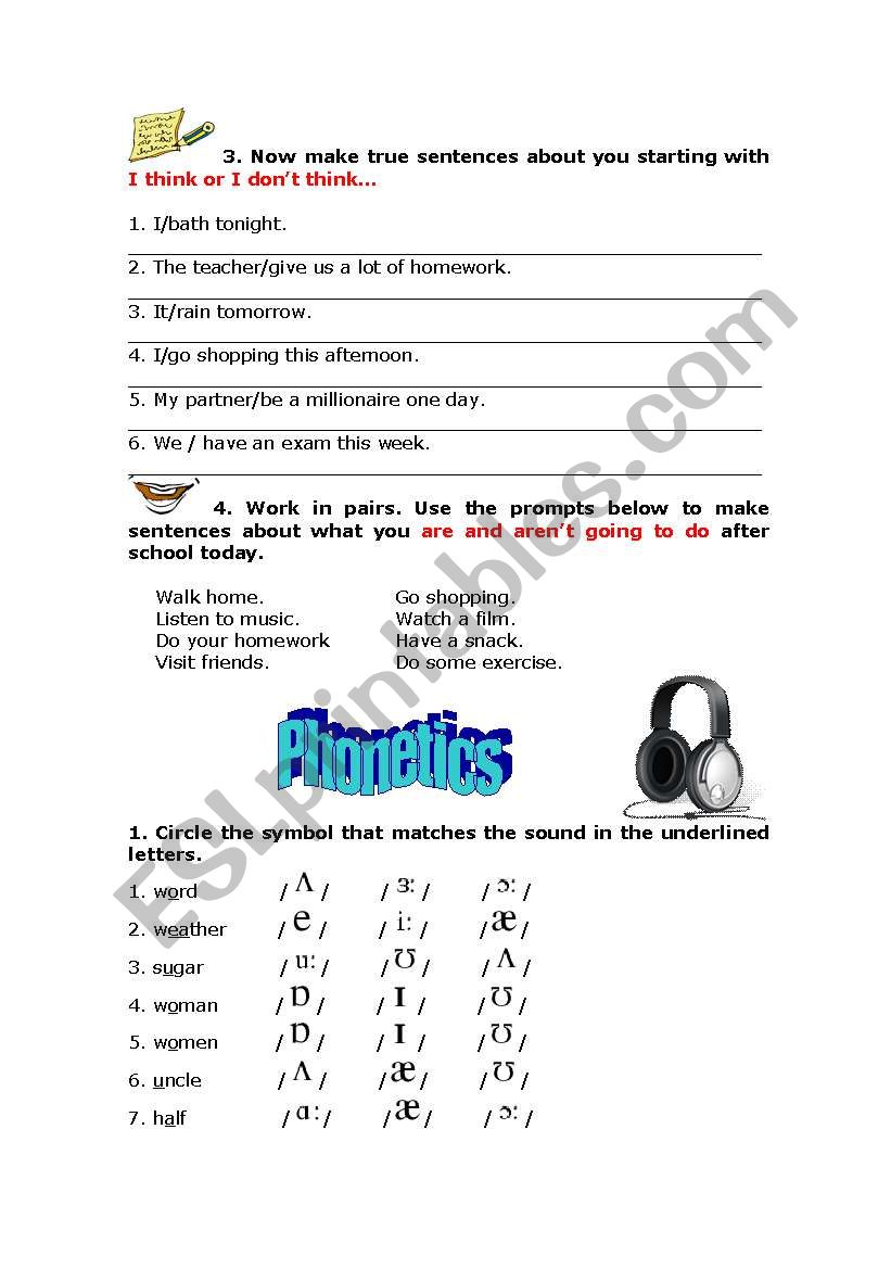 phonetics worksheet