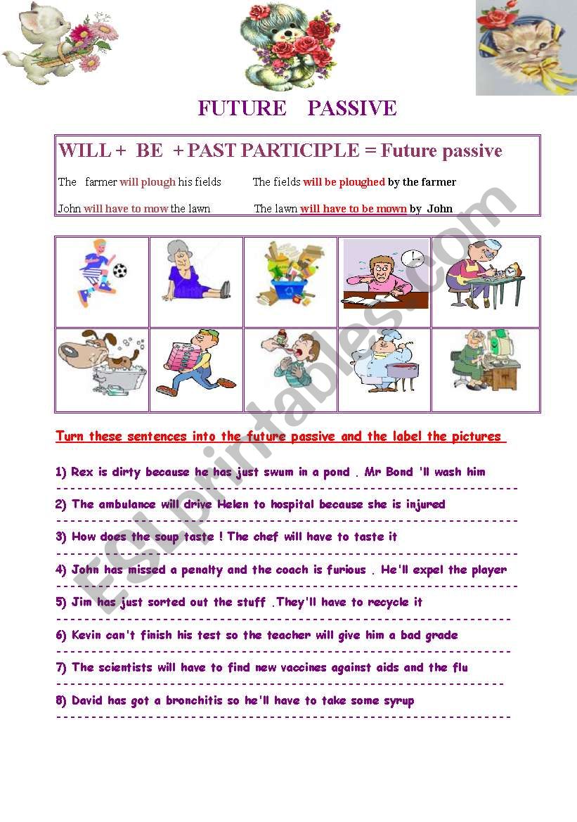 Passive Voice Future Simple Interactive Worksheet The Voice Past Images