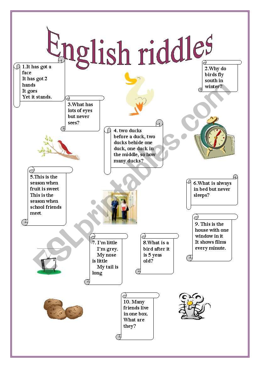english-riddles-part-2-esl-worksheet-by-anutka