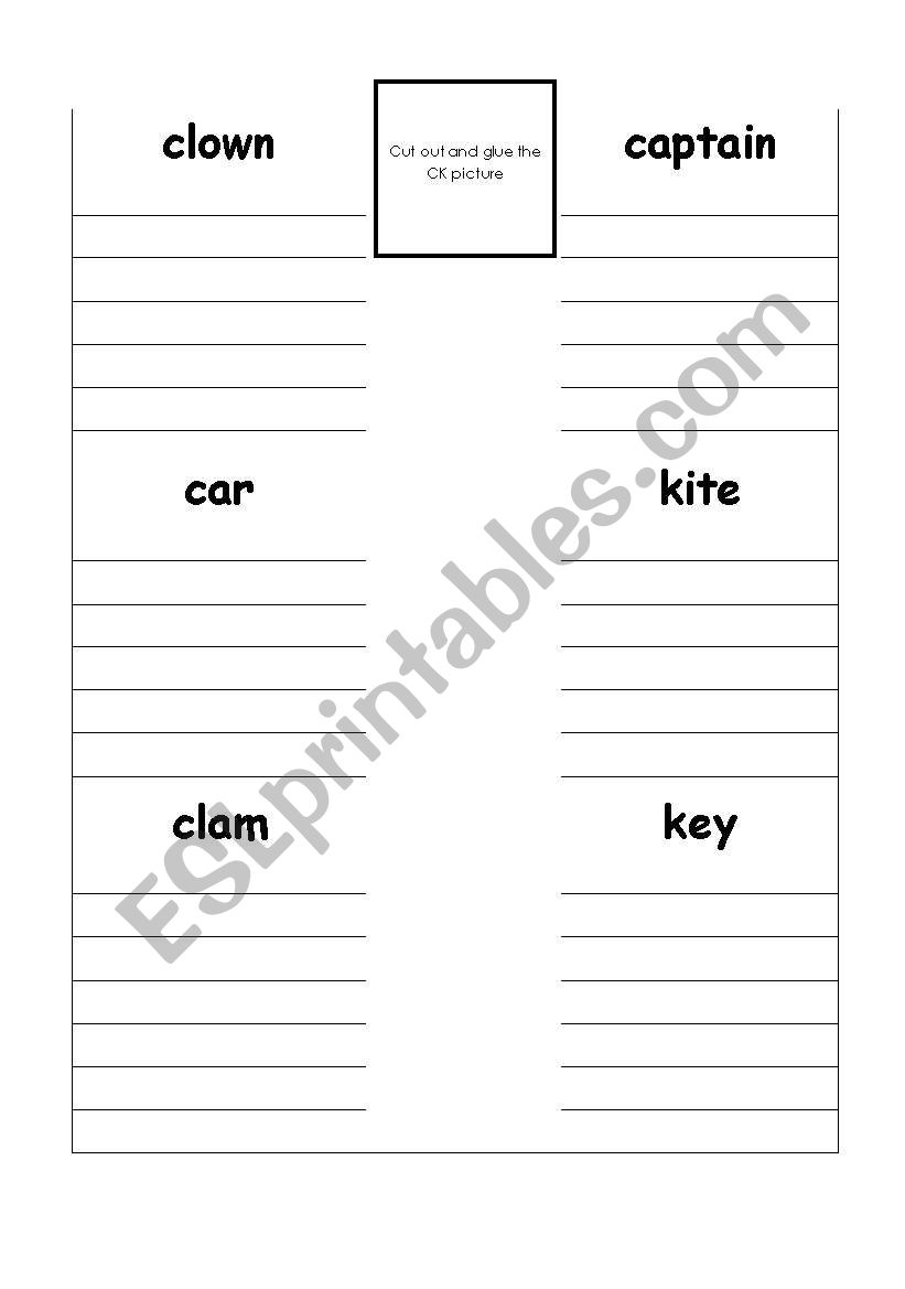 C/K Worksheet worksheet