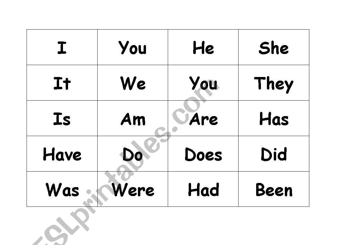 conjugate - flashcards worksheet