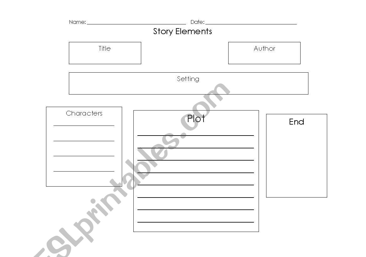 Story Elements worksheet