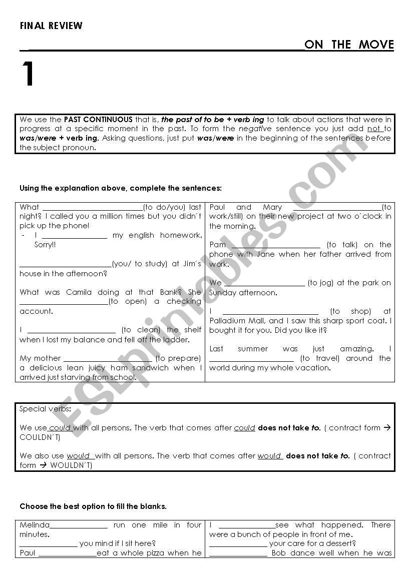 Review worksheet