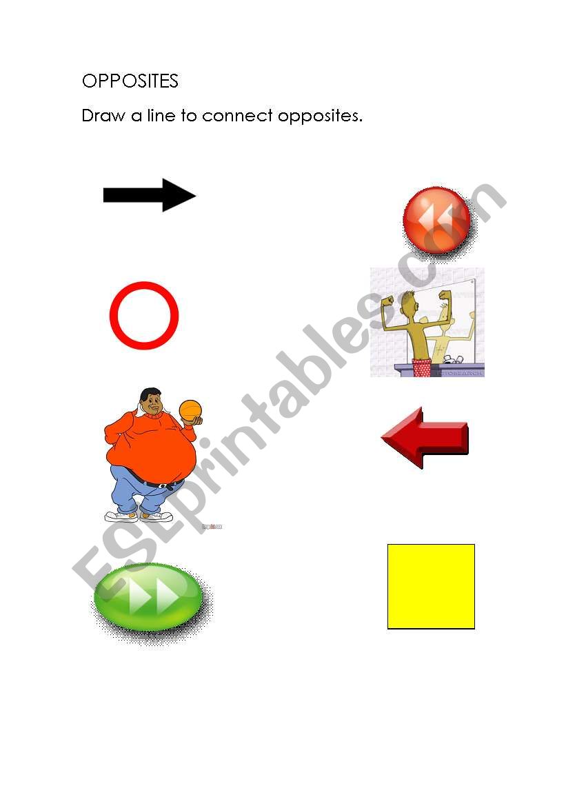 Opposites! worksheet