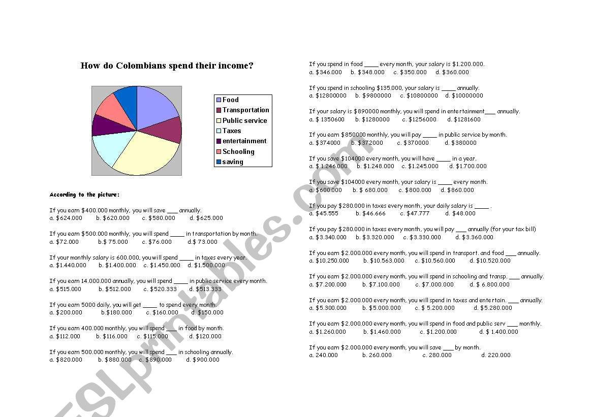 math and english worksheet