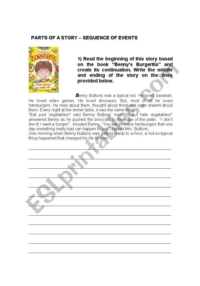 Parts Of A Story Worksheet Printable