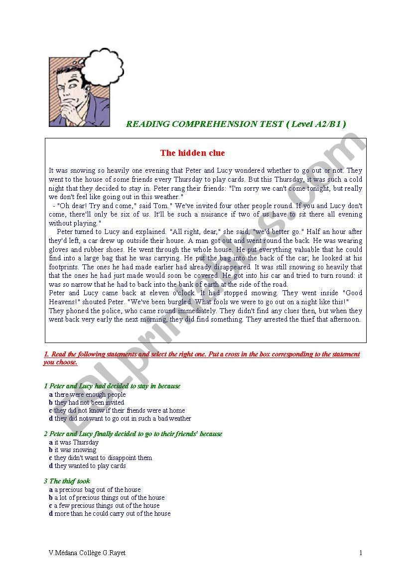 reading-comprehension-worksheets-level-a2-uno
