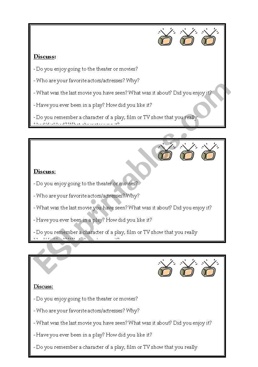 Conversation worksheet