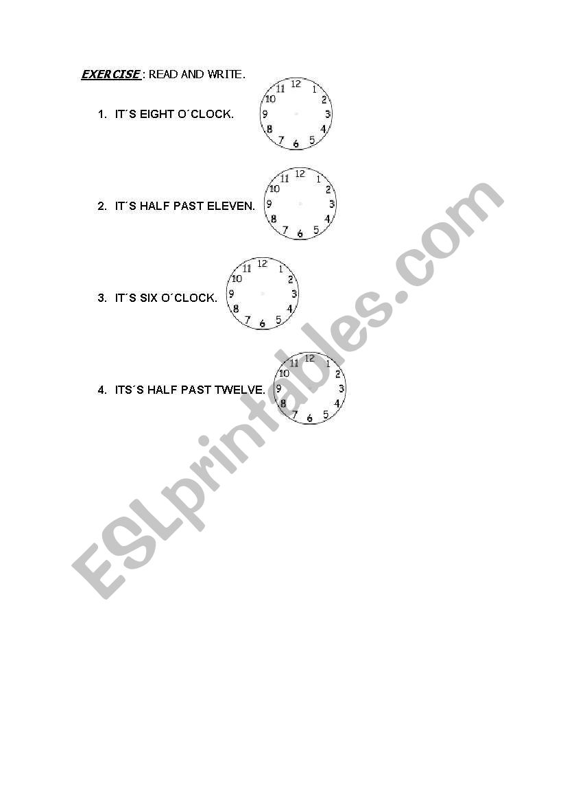 The Hour worksheet