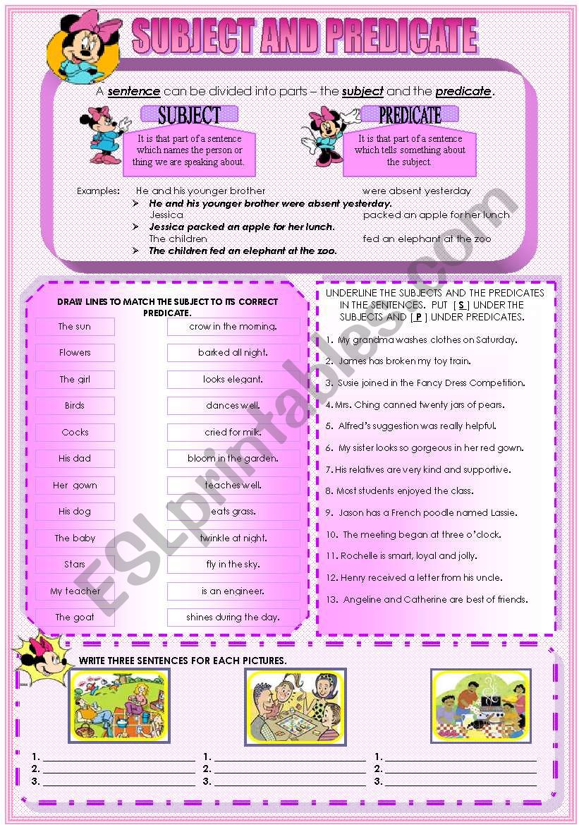 SENTENCE ESL Worksheet By Mavic15