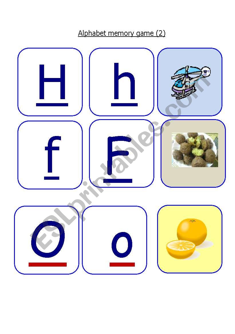 alphabet  memory game (part 2)