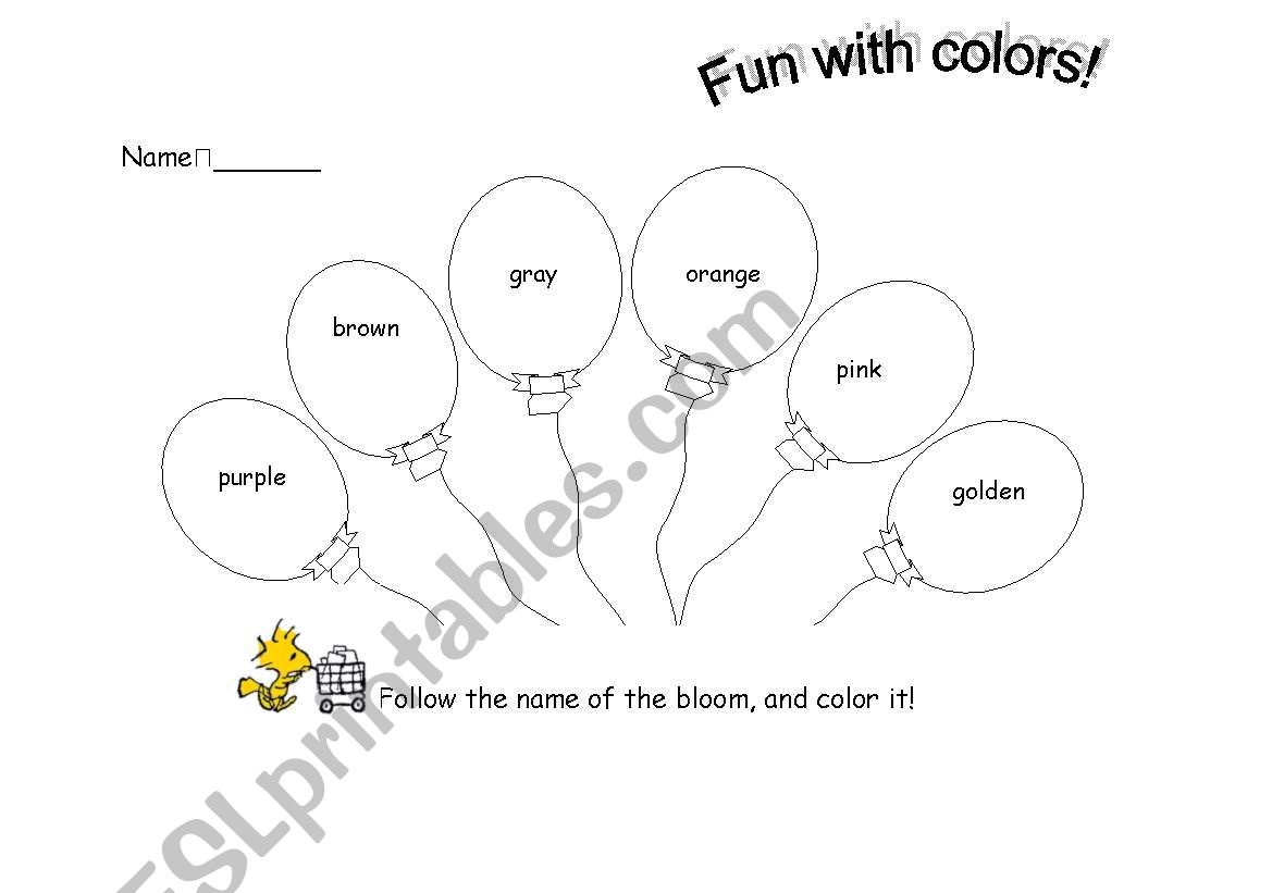 Fun with colors! worksheet
