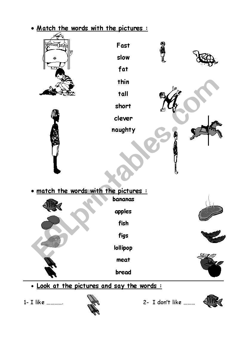 match exercise  worksheet