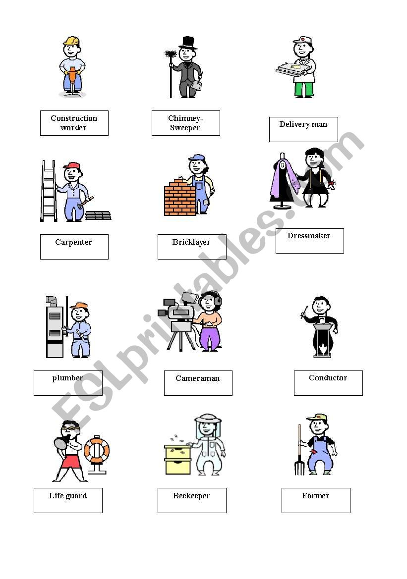 PROFESSIONS AND OCCUPATIONS worksheet