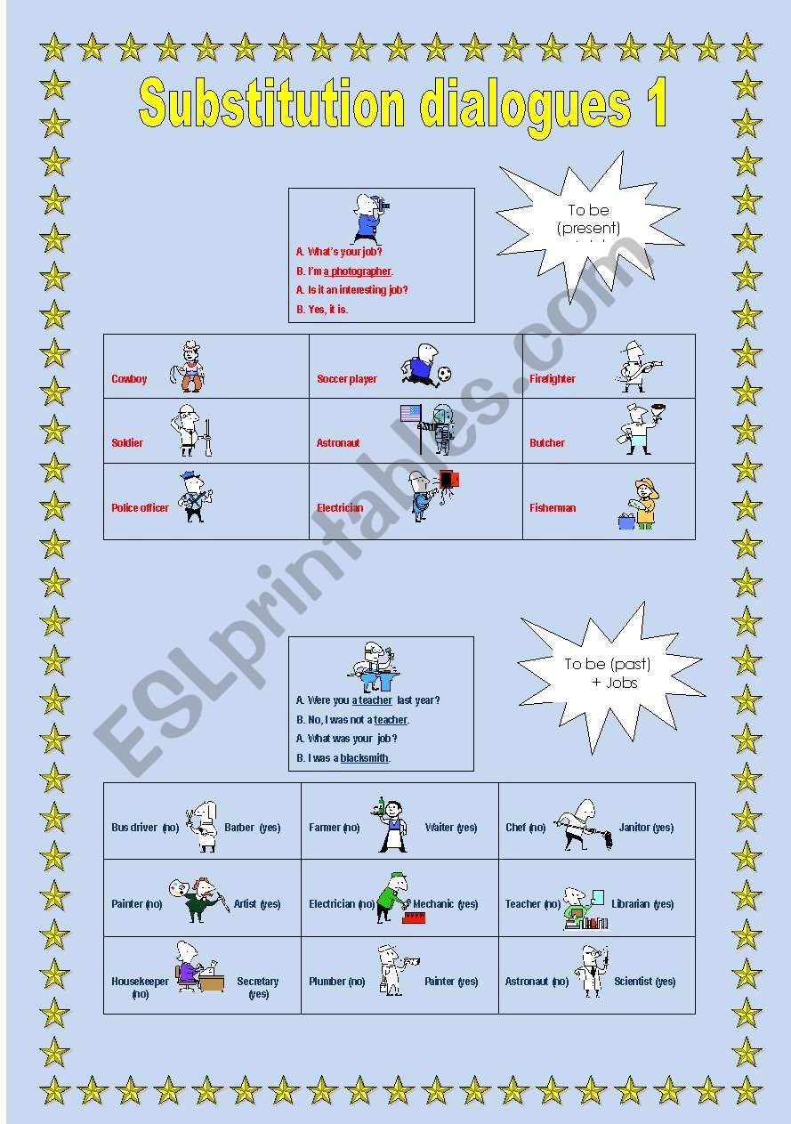 Substitution Dialogue 1 worksheet