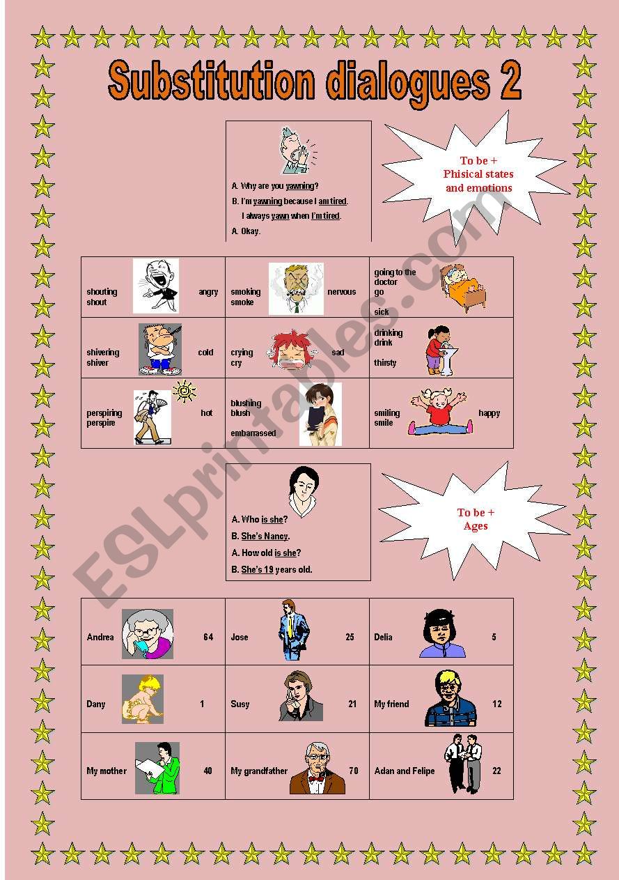 Substitution Dialogue 2 worksheet