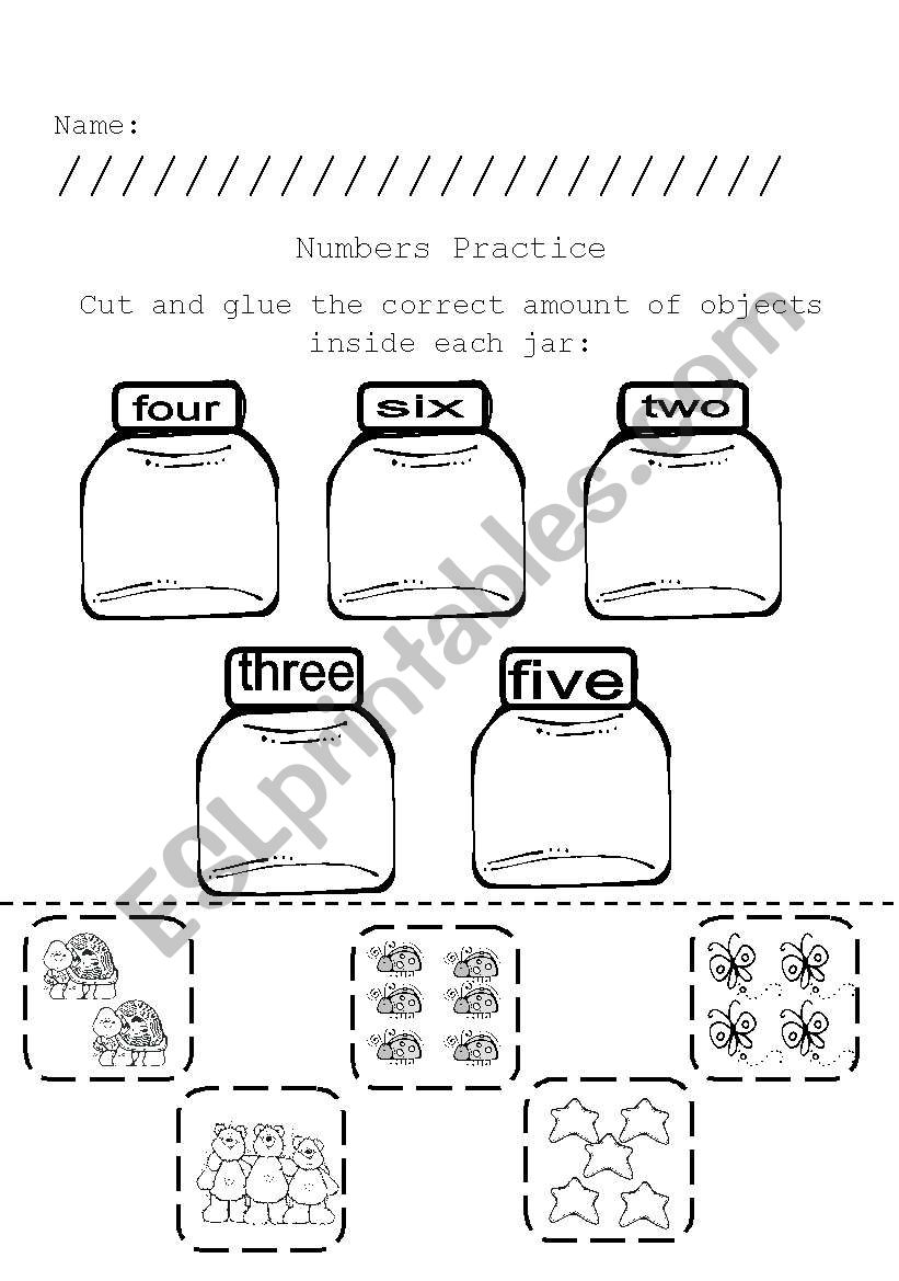 Number Jars ESL Worksheet By Academia San Jose