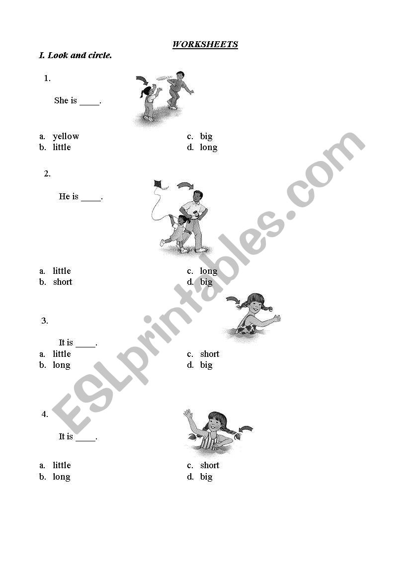 BODY PARTS worksheet