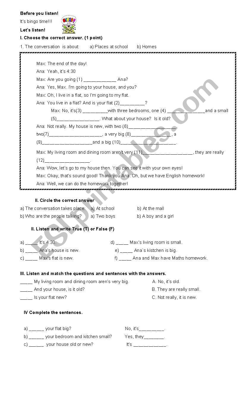 My home worksheet