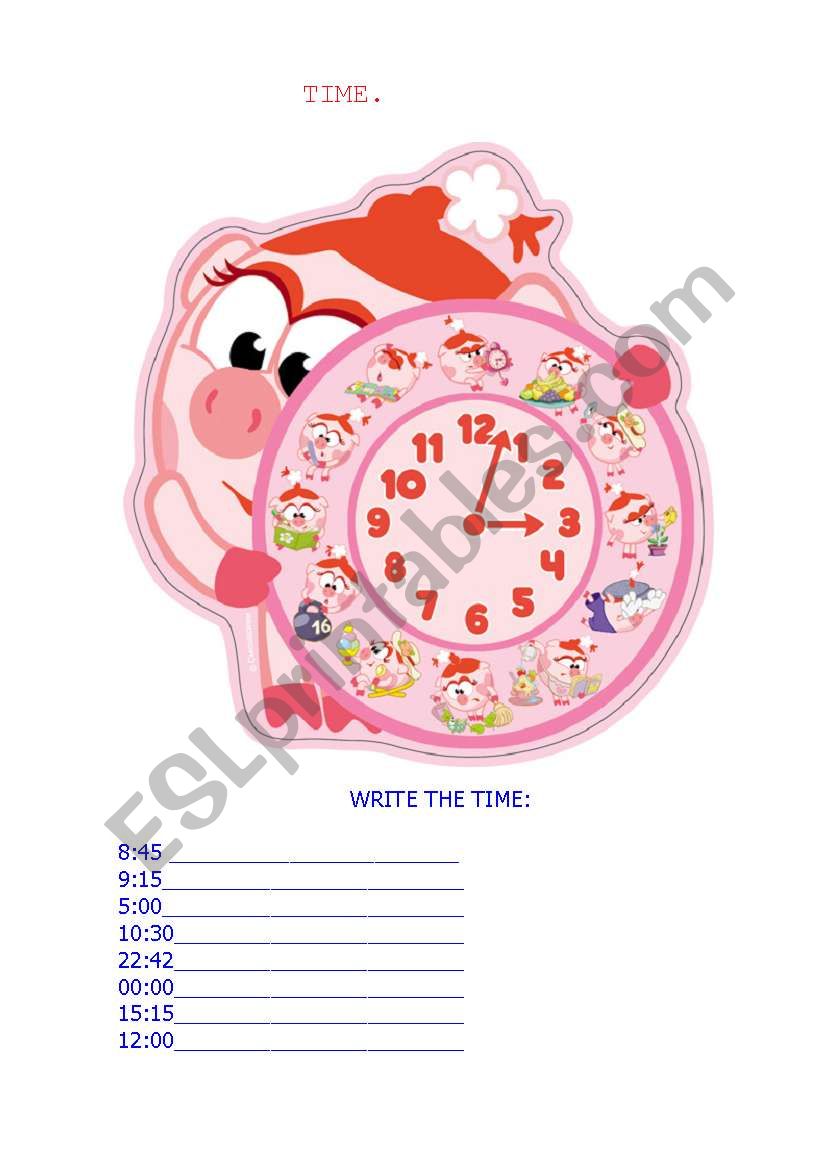 Time worksheet