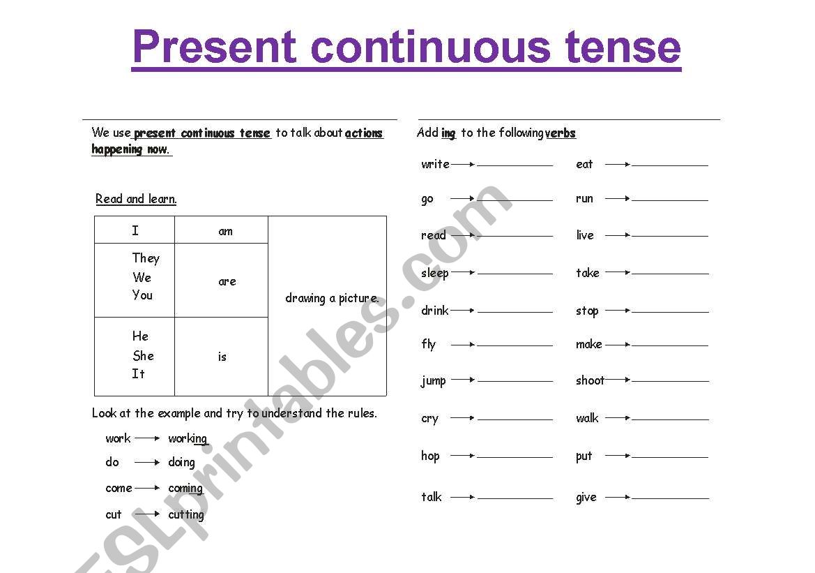 simple present tense worksheet