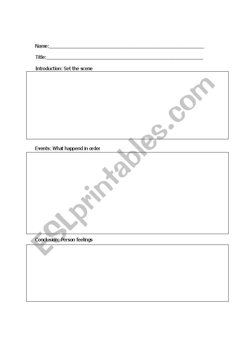 Writing a Paragraph worksheet