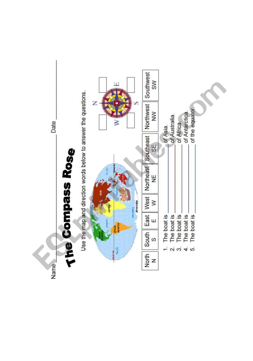 Compass Rose worksheet