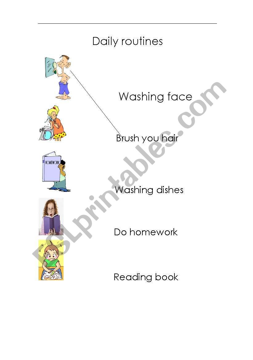 Daily Routines worksheet