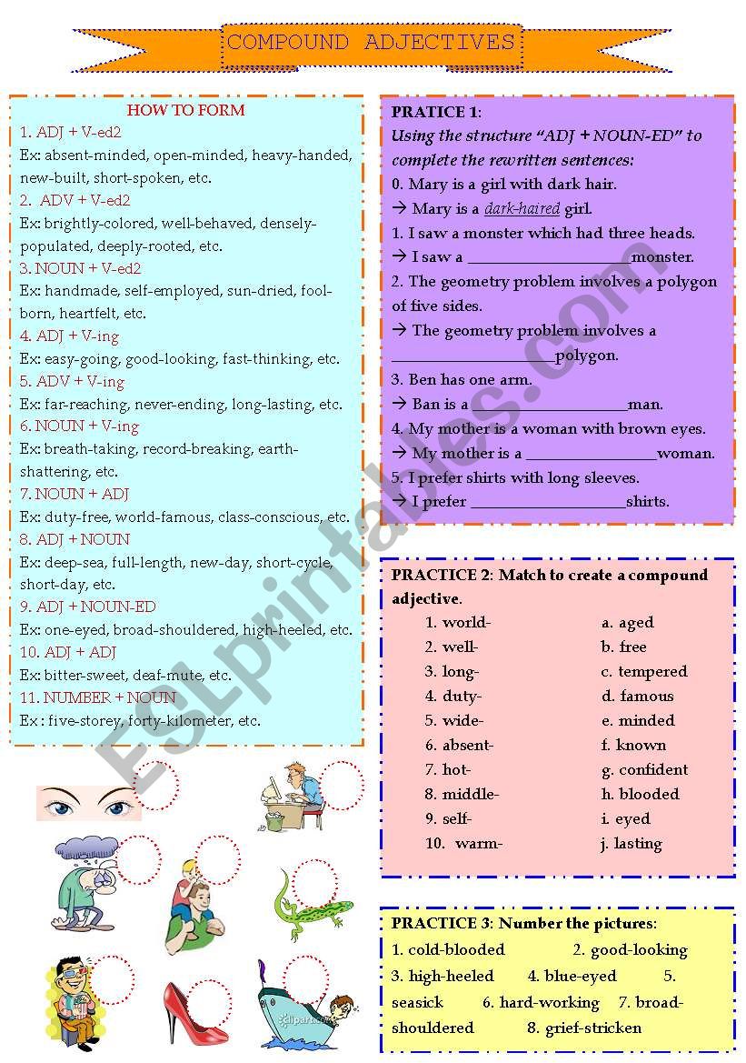 Compound Adjectives Esl Worksheet By Hoatth Hot Sex Picture