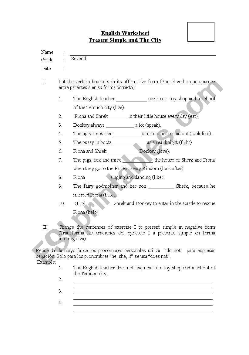 Present Simple worksheet