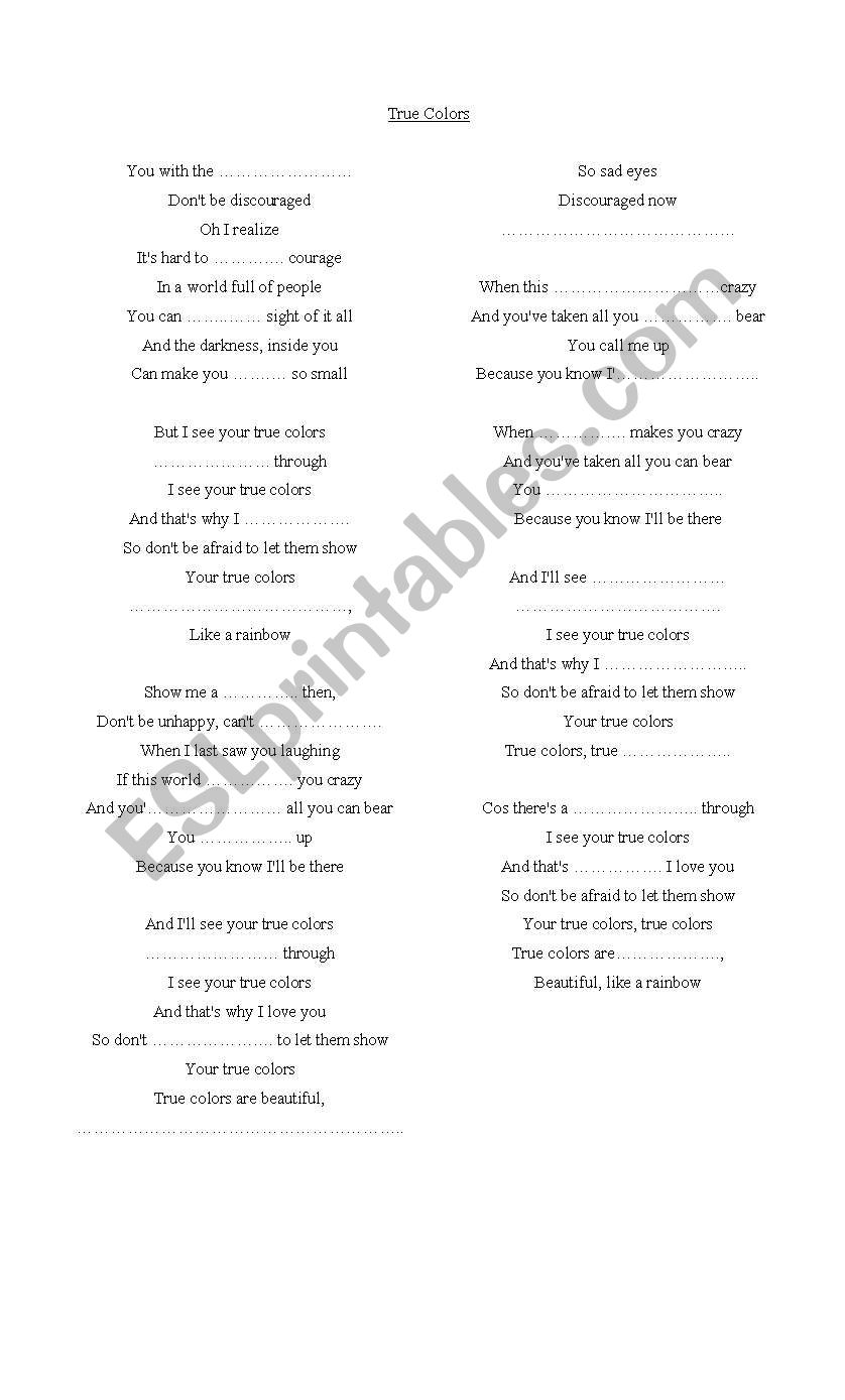 listening worksheet