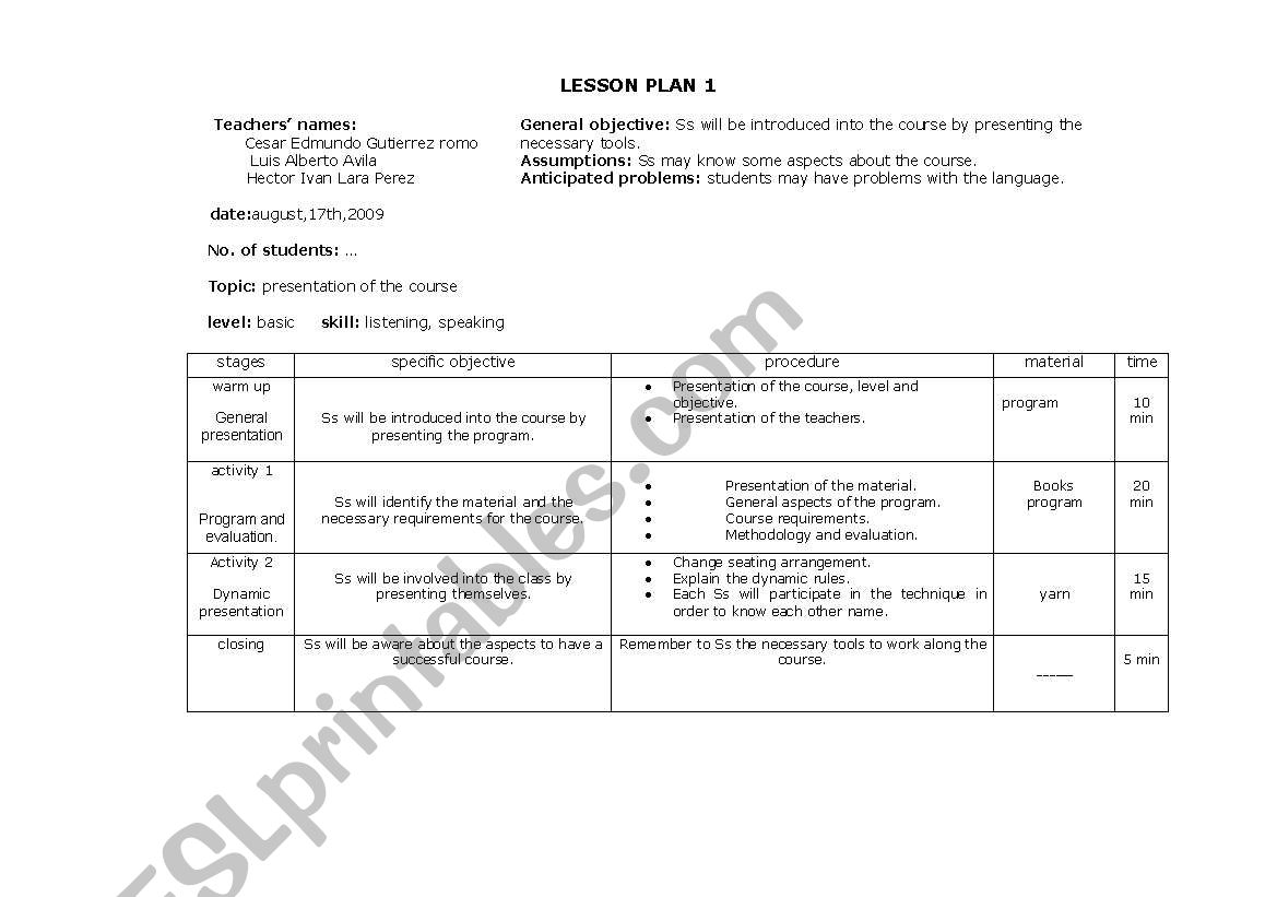 seasons worksheet